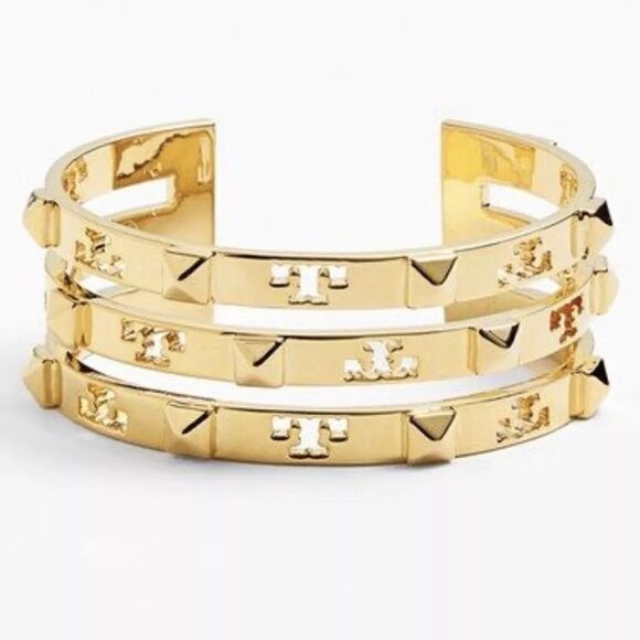 NIB RARE Tory Burch 16K Gold Plated Bracelet - Picture 2 of 10